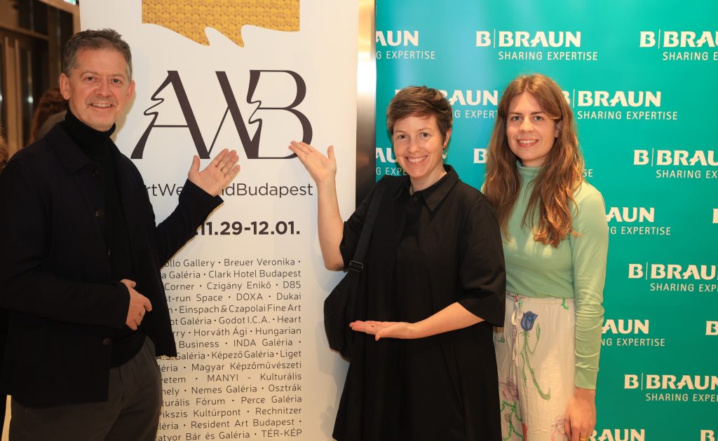 AWB24 a Vienna Art Week képviseletében, Robert Punkenhofer, Theresia Nickl, Juliana Furthner Fotó: Sárközy Mariann